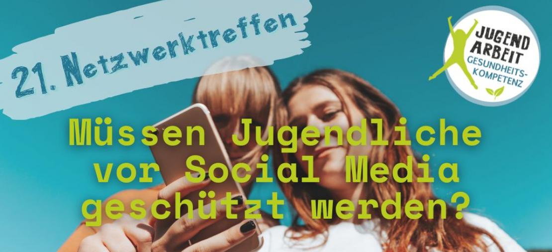Jugendliche am Handy - Titel Netzwerktreffen