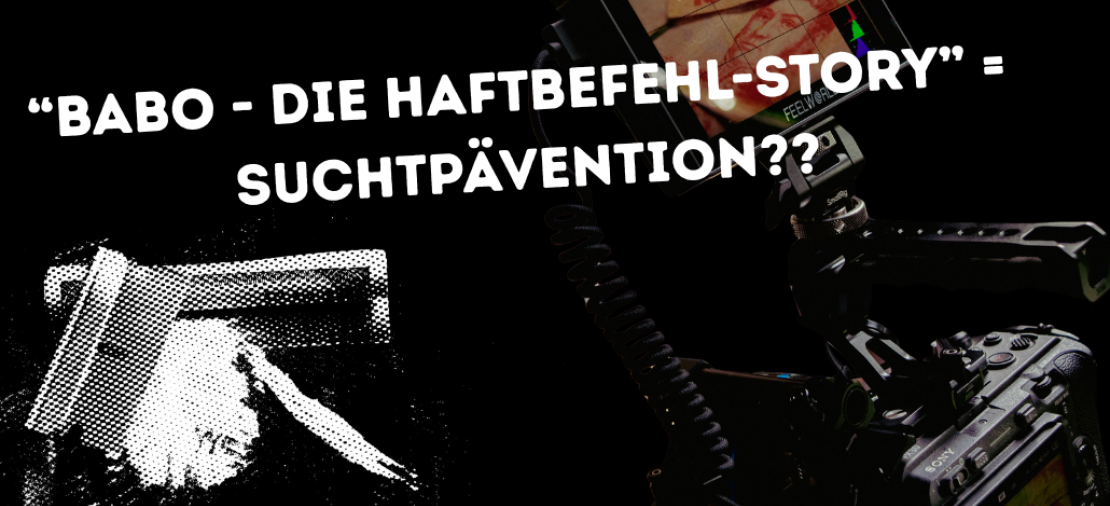 Eine Kamera filmt Rückstände von Kokainkonsum